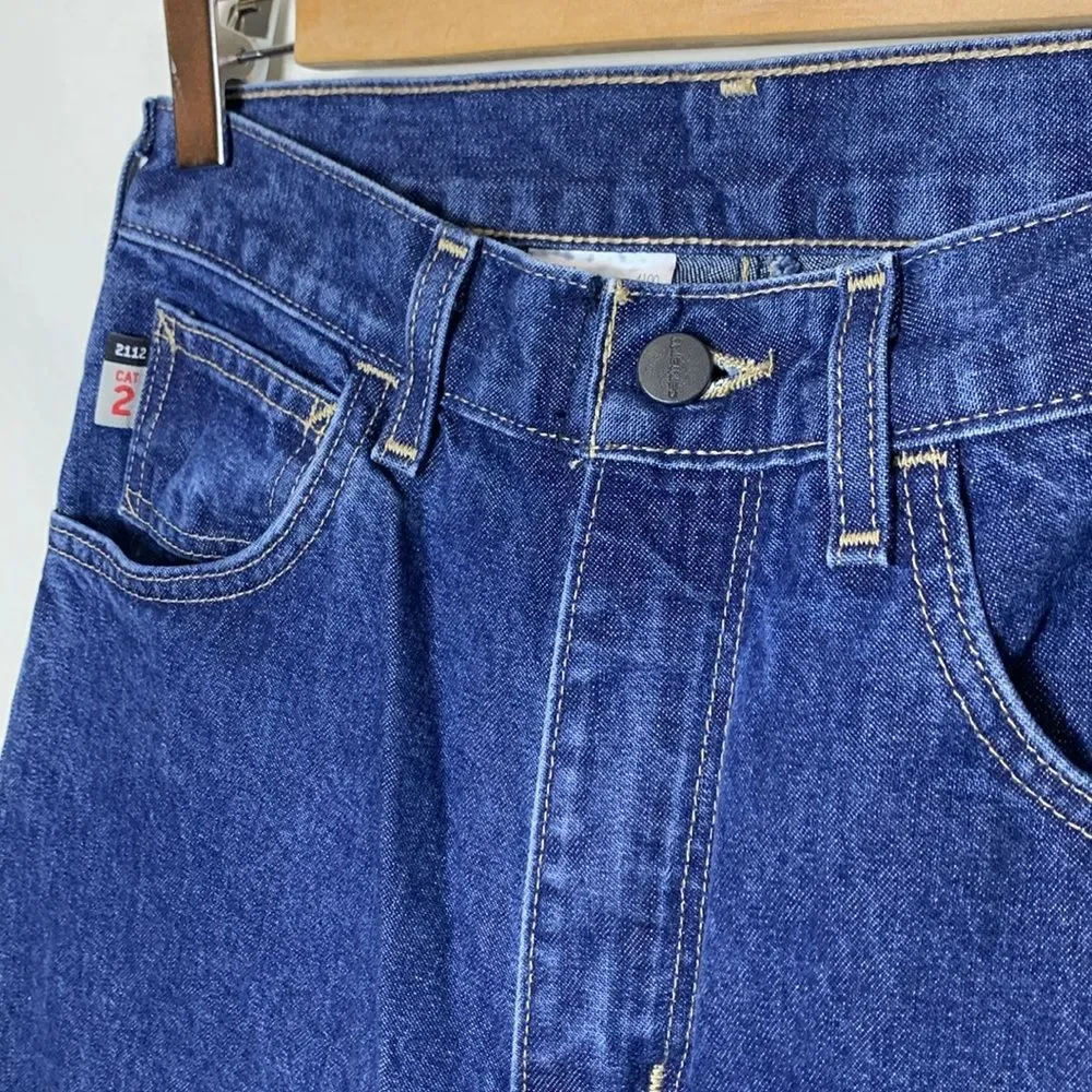 Carhartt Men's Flame Resistant Blue Denim Relaxed Fit Signature Jeans 30 X 32
